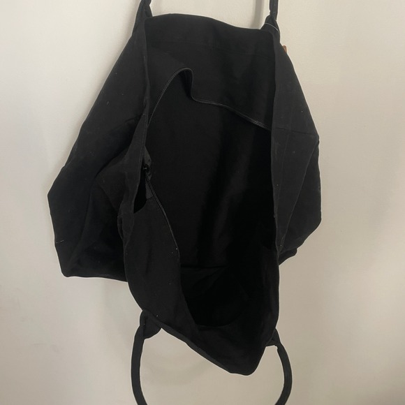 Victoria's Secret PINK Canvas Tote Bag Black Rainbow Logo‎ Large Duffel Travel - Picture 4 of 10